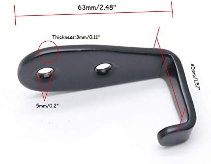 Flyisland Heavy Duty L Shape Wall Hooks 8 Pack Black