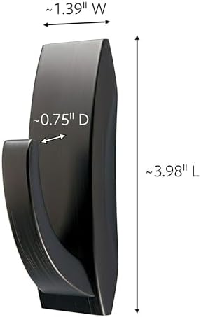 Command Large Modern Reflections Metal Hook with 2 Strips 5 lb