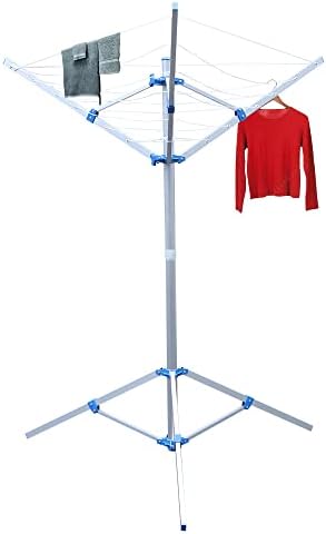 Rotary Clothes Drying Rack 60 Inch 3 Arms Metal