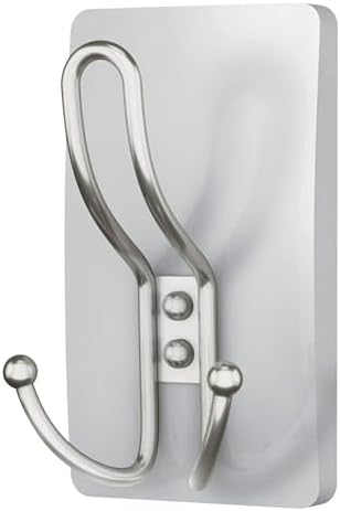 Command X-Large Satin Nickel Triple Hook No Tools Wall Mount