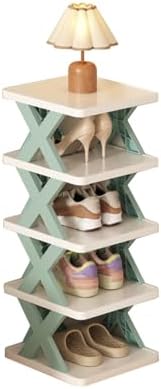STEPMN 5-Tier Stackable Shoe Rack Organizer Green