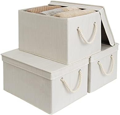 StorageWorks 32L Lidded Storage Bins with Handles 3-Pack