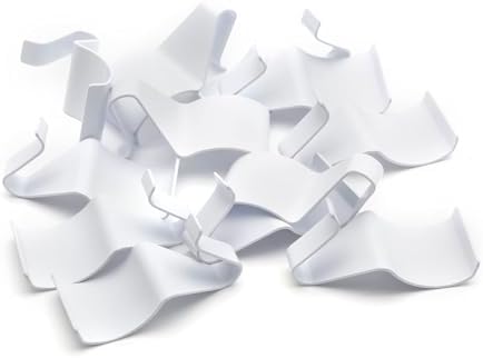24 Pack White Vinyl Siding Hooks for Outdoor Use