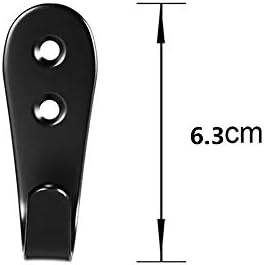 Flyisland Heavy Duty L Shape Wall Hooks 8 Pack Black