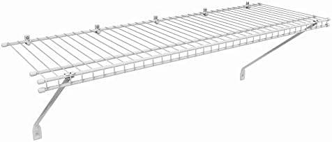 ClosetMaid Wire Shelf Kit 3 Ft Wide White Vinyl