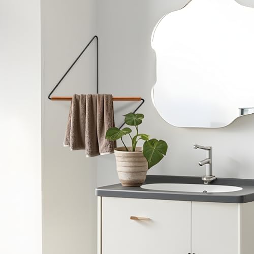 Modern Corner Clothes Rack - Space-Saving Wooden Organizer