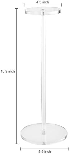 MyGift 16 Inch Clear Acrylic Hat Rack Stand