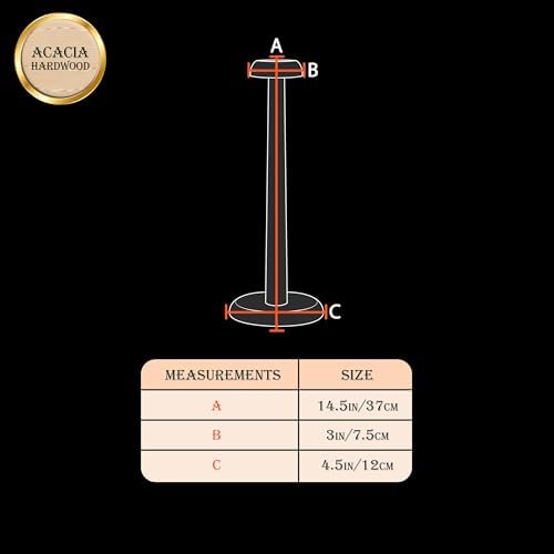 Mythrojan Wooden Helmet Stand - 145 Inch Round Pedestal Display