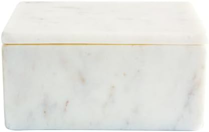 Bloomingville White Marble Box with Lid