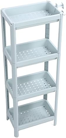 Narrow Metal Corner Shelf Unit 4 Tier Bathroom Storage