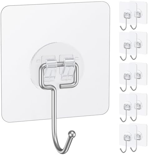 Uniclife 10 Pcs Heavy Duty Wall Hooks