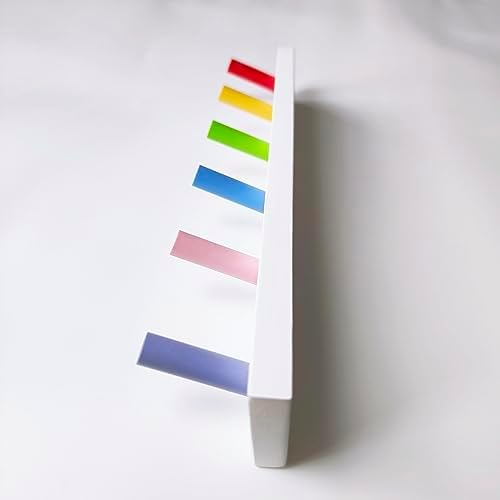 AMAPON Wood Coat Rack with 6 Hooks Rainbow Design