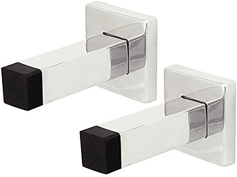 Nuk3y Modern Square Door Stop and Coat Hook 2 Pack