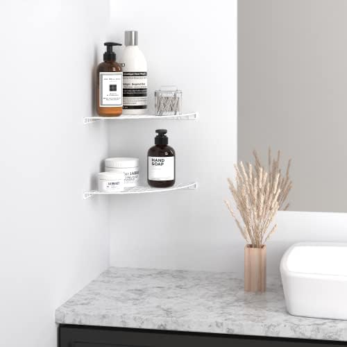 ClosetMaid Corner Shelf Organizer White 12x12 Inches