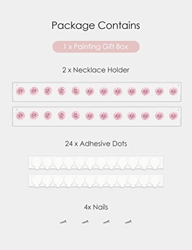Heesch Pink Acrylic Necklace Holder 2-Pack
