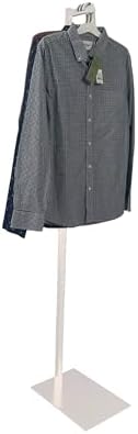 SSWBasics Adjustable White Customer Stand Single Arm Clothes Rack