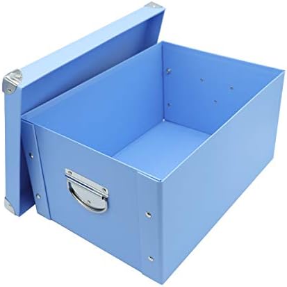 GUOZI Collapsible Storage Box with Handles and Metal Corners