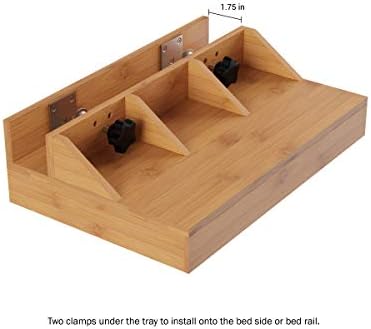 Lavish Home Bamboo Floating Nightstand - Compact Bedroom Storage Shelf