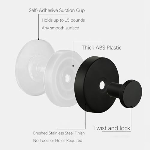2025 Upgraded Suction Cup Hooks 2pcs White