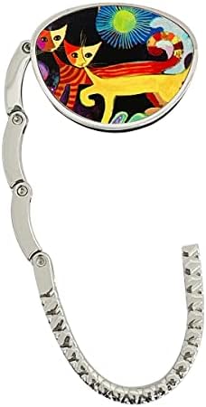 Wrapables Stylish Purse Hook Hanger with Cats