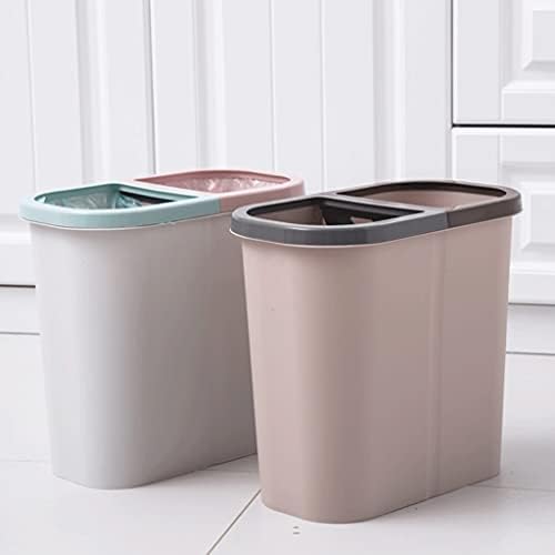 Bins Recycling Waste Bin For Kitchen Home Decor With Wooden Handle