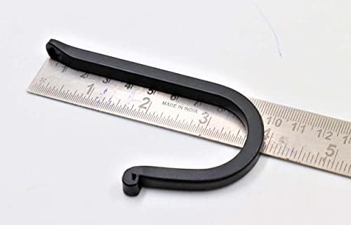 THDC Single Prong Wrought Iron Hooks Vintage Curved Metal Fasteners Heavy Duty Wall Hooks