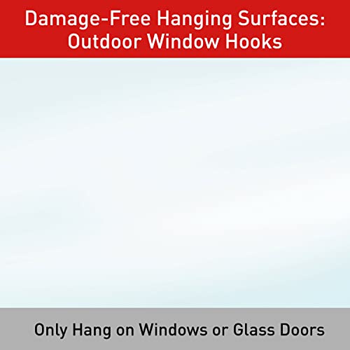 Command Outdoor Large Clear Wall Hooks 4 lb