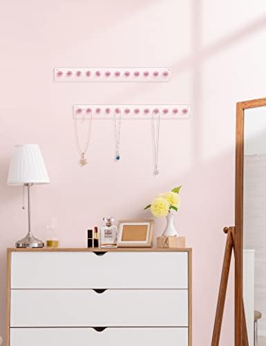 Heesch Pink Acrylic Necklace Holder 2-Pack