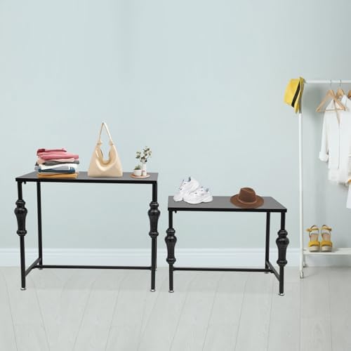2 Pcs Free Standing Display Tables for Retail Stores