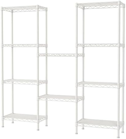 SINGAYE 5 Shelves Metal Storage Rack White 10x16x55H