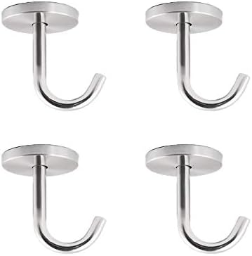 Stainless Steel Ceiling Hooks with Screws 4 Pack