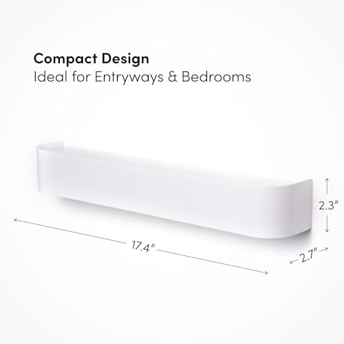 Modern Wall-Mounted Coat Rack with Shelf and 5 Hooks