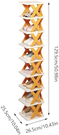 Tall Narrow Shoe Rack for Corner Storage