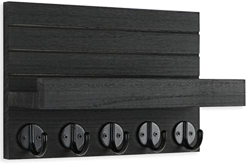 Lwenki Key Holder with Wall Shelf and Hooks