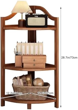 WHYATT Red Corner Storage Shelf Unit