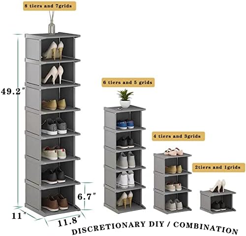 AFOORD Narrow 8 Tier Shoe Rack Tower Organizer