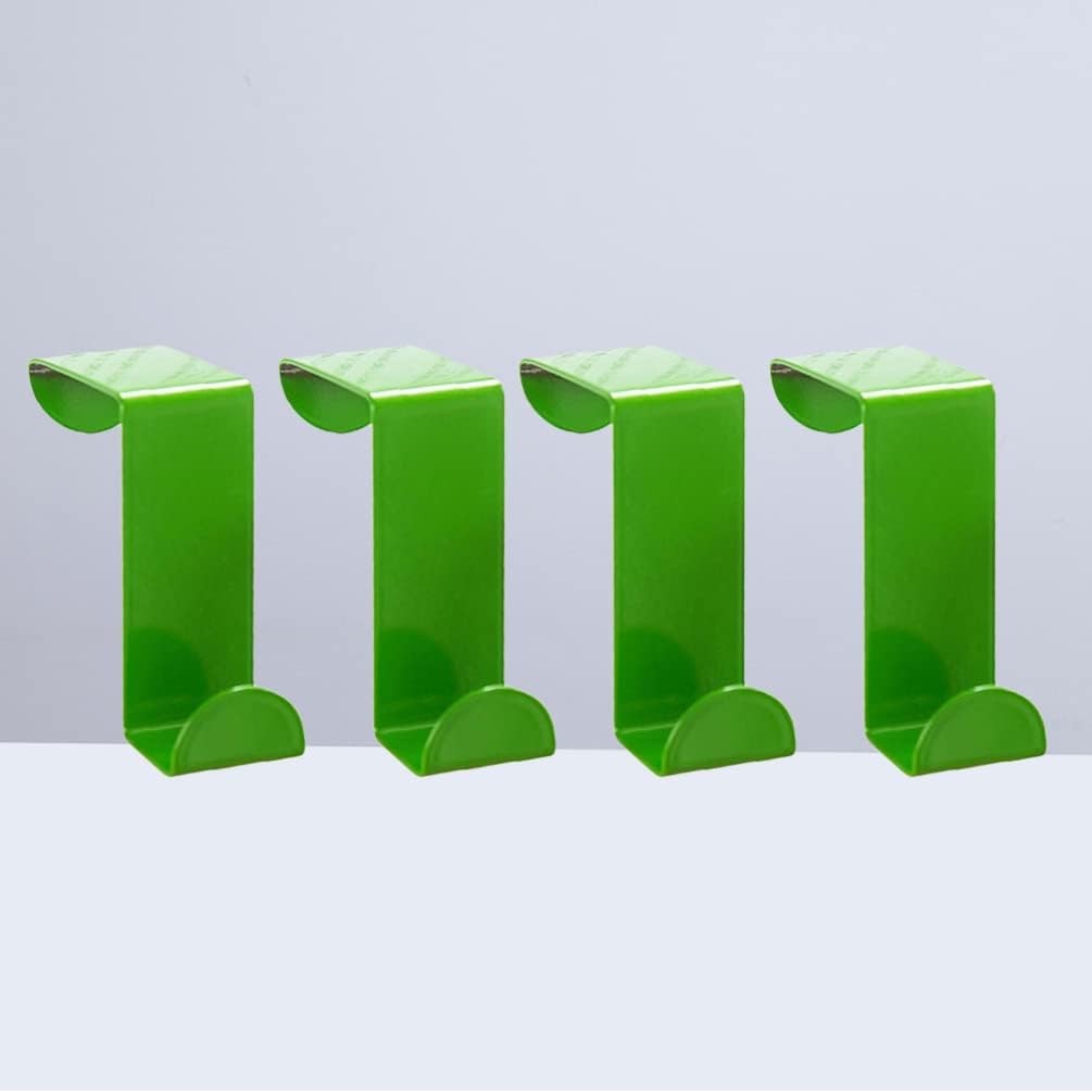 Cabilock 4pc Green Stainless Steel Hooks for Door Back Use