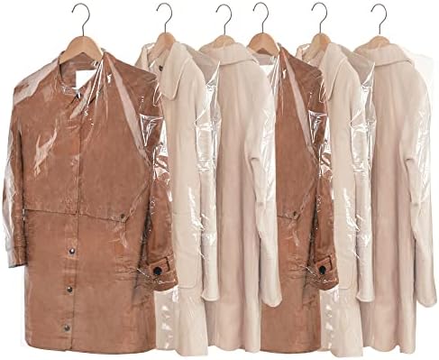 BEISHIDA 20PCS 47 Inch Clear Plastic Garment Bags