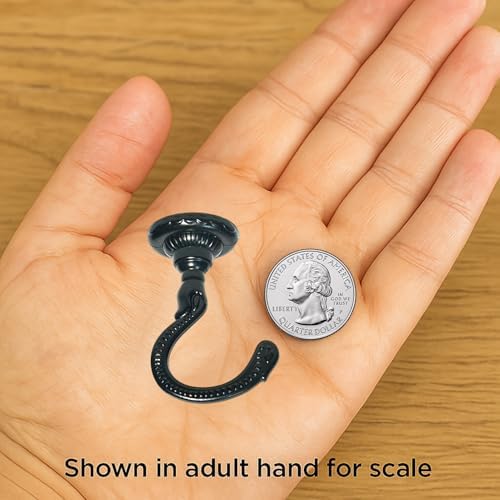Evsteluo Large Swag Ceiling Hooks 2 Sets Black