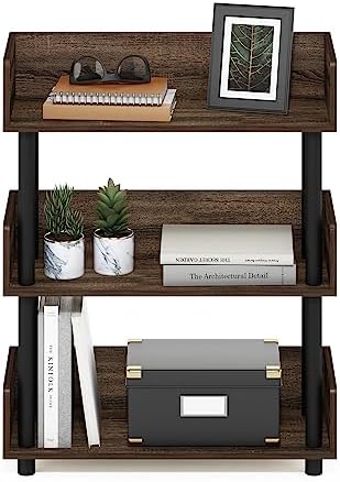 Furinno 3-Tier Display Rack with Back and Side Panel