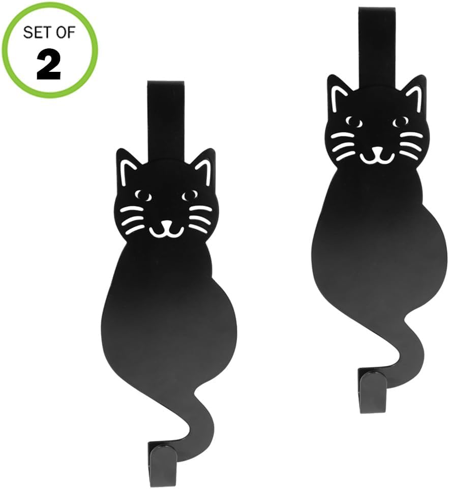 Evelots Over The Door Cat Hooks 2 Pack