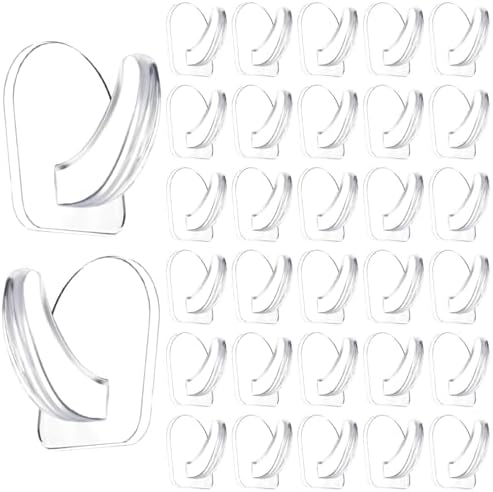 36 Clear Adhesive Wall Hooks for Hanging