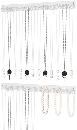 Adugay Wall Mounted Necklace Organizer Holder with 12 Hooks