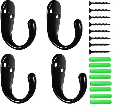 Kruodop 4 Pack Heavy Duty Wall Hooks