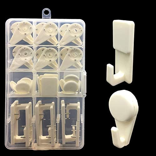 Concrete Wall Hanging Hooks Kit - 36 Pack Multi-Function Utility Hooks for Home Office and Decor
