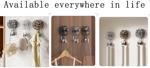 3 Pack Vacuum Rotation Suction Cup Hook 44 LB Heavy Duty Wreath Holder for Window Glass Doors Tiles Welcome Sign