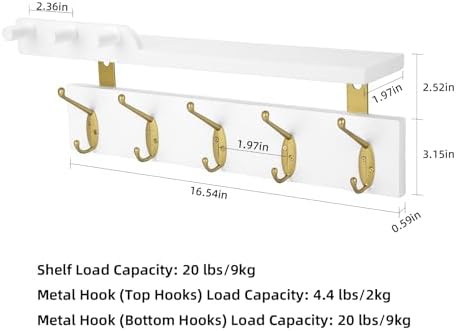 Lampaggio Wall Mounted Coat Rack with Shelf