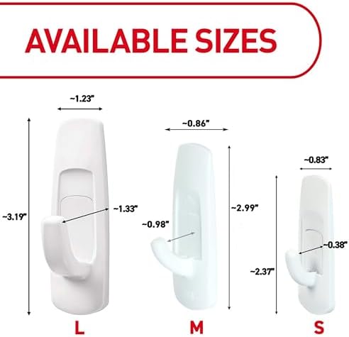 Command 5 lb Large Utility Hooks with 12 Strips