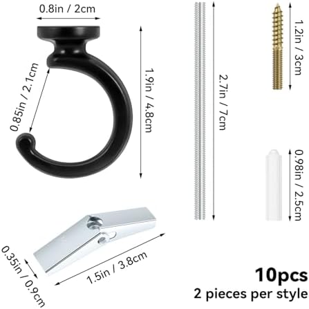 Yuntop 2PCS Ceiling Hooks for Hanging Plants and Decorations
