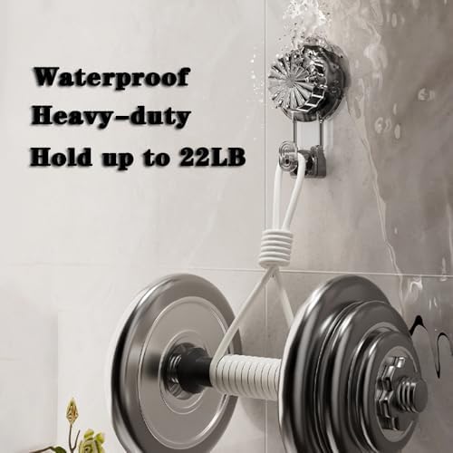 4 Pack Suction Cup Wreath Hooks - 22 LB Heavy Duty Waterproof Removable Hooks for Bathroom Kitchen Window Front Door